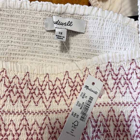 Madewell Lucie Smocked Tiered Midi Dress Plus size 1X - Picture 11 of 13